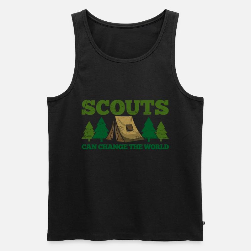 Pfadfinder Scouting Camping - Männer Premium Bio Tank Top - Schwarz