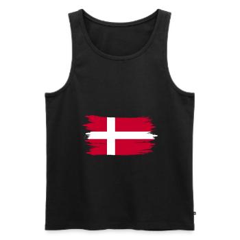 Danemark Drapeau drapeau danois Scandinavie Vacances - Débardeur bio Premium Homme - noir - Devant - Michal (187cm)