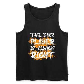 Bass Guitar Bassist Player EADG Bassists - Men's Premium Organic Tank Top - black - Front - AI Model Male 178 light (178cm)