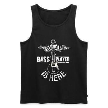 Bass guitar bassist player EADG bassist - Men's Premium Organic Tank Top - black - Front - AI Model Male 178 light (178cm)
