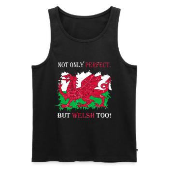 Drapeau du Pays de Galles St Davids Day Cymraeg armoiries galloises - Débardeur bio Premium Homme - noir - Devant - AI Model Male 178 light (178cm)