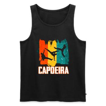 Capoeira Atlethical Brésil Art Martial - Débardeur bio Premium Homme - noir - Devant - Michal (187cm)