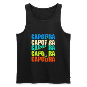 Art martial de Capoeira Brésil - Débardeur bio Premium Homme - noir - Devant - AI Model Male 178 light (178cm)