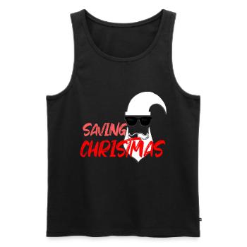 Merry Christmas design, Weihnachten, Retten - Männer Premium Bio Tank Top - Schwarz - Vorne - AI Model Male 178 light (178cm)