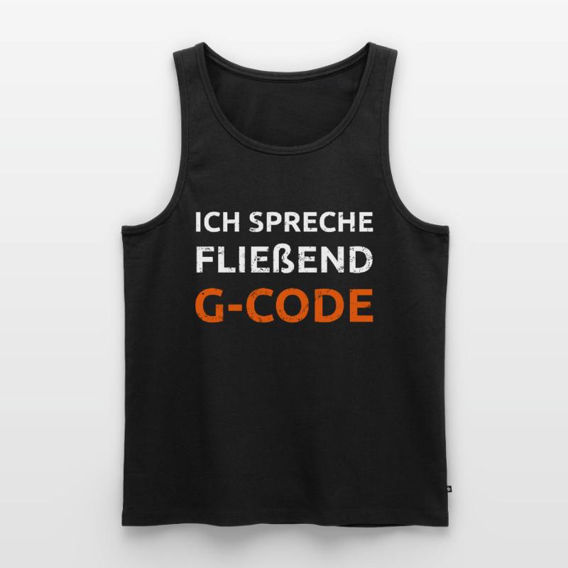 Ich spreche G Code CAM Programmierer Geschenk Männer Premium Bio Tank Top