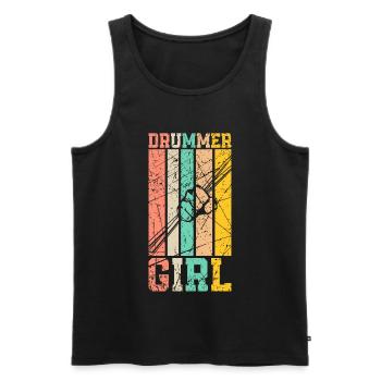 Drums women - Men's Premium Organic Tank Top - black - Front - Michal (187cm)