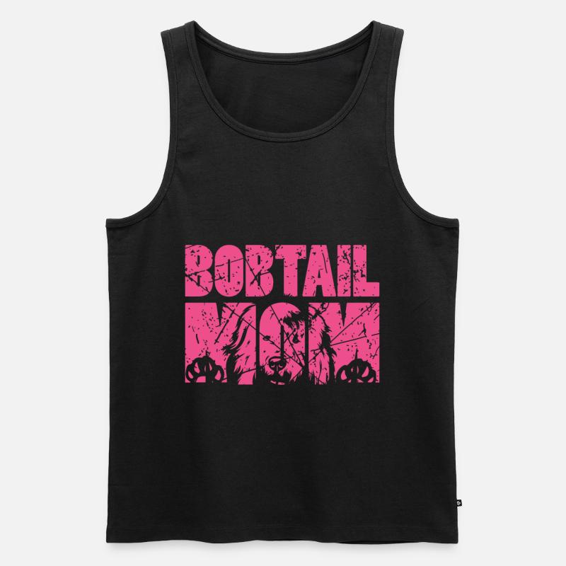 Bobtail Hund Hundemutter - Männer Premium Bio Tank Top - Schwarz