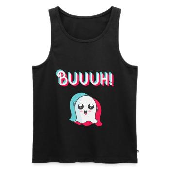 tiktok ghost, halloween trend - Men's Premium Organic Tank Top - black - Front - AI Model Male 178 light (178cm)