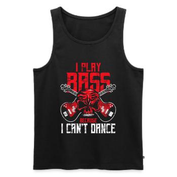 Bass player who can't dance - Men's Premium Organic Tank Top - black - Front - Michal (187cm)