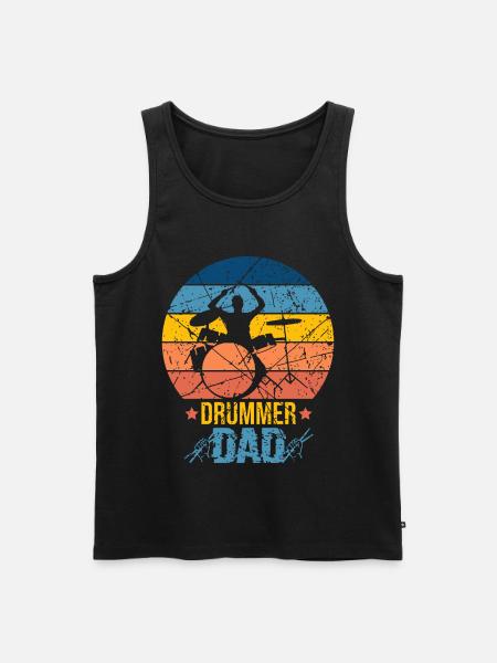 Drums dad - Men's Premium Organic Tank Top - black
