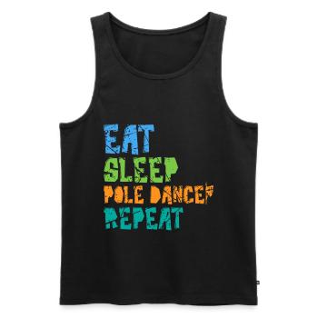 Pole Dance - Männer Premium Bio Tank Top - Schwarz - Vorne - AI Model Male 178 light (178cm)