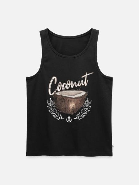 Coconut lover fruit coconut - Men's Premium Organic Tank Top - black