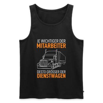 Lkw-Fahrer - Männer Premium Bio Tank Top - Schwarz - Vorne - Michal (187cm)