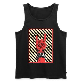 Vintage Punk Rock Punks Punk - Men's Premium Organic Tank Top - black - Front - AI Model Male 178 light (178cm)