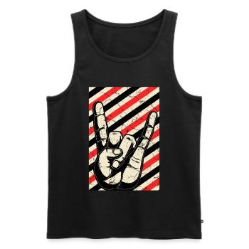 Vintage Punk Rock Punks Punk - Men's Premium Organic Tank Top - black - Front - AI Model Male 178 light (178cm)
