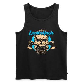 Lumberjack Holzarbeiter Und Holzbearbeitung - Männer Premium Bio Tank Top - Schwarz - Vorne - Michal (187cm)
