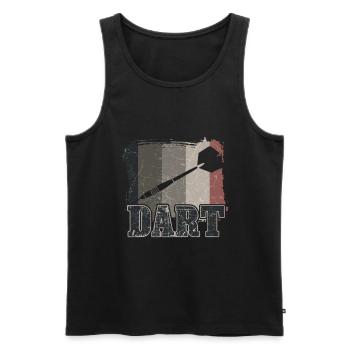 Dartspieler Dartpfeile - Männer Premium Bio Tank Top - Schwarz - Vorne - AI Model Male 178 light (178cm)