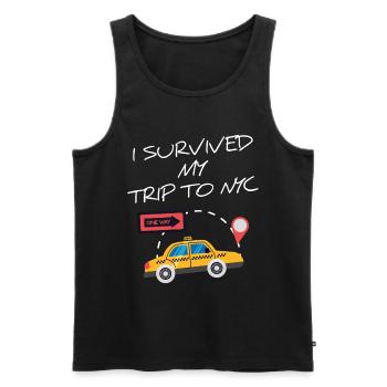 I Survived my trip to NYC New York NYC - Débardeur bio Premium Homme - noir - Devant - Michal (187cm)