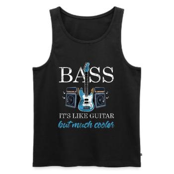 Bass Spieler - Männer Premium Bio Tank Top - Schwarz - Vorne - Michal (187cm)