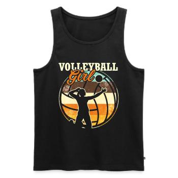 Volleyball filles - Débardeur bio Premium Homme - noir - Devant - Michal (187cm)