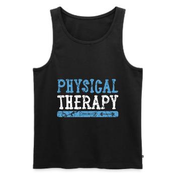 Physiotherapeut Beruf - Männer Premium Bio Tank Top - Schwarz - Vorne - Michal (187cm)