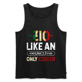 Zio like an uncle only cooler - Men's Premium Organic Tank Top - black - Front - AI Model Male 178 light (178cm)