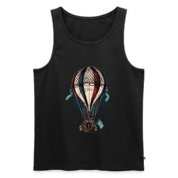 Montgolfières vintage Montgolfières - Débardeur bio Premium Homme - noir - Devant - Michal (187cm)
