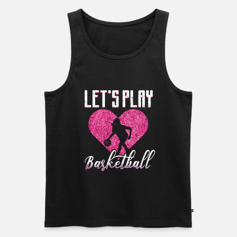 Basketball Mädchen - Männer Premium Bio Tank Top - Schwarz