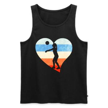 Volleyball Player Girls - Men's Premium Organic Tank Top - black - Front - Michal (187cm)