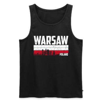 Warschau Polen - Männer Premium Bio Tank Top - Schwarz - Vorne - AI Model Male 178 light (178cm)