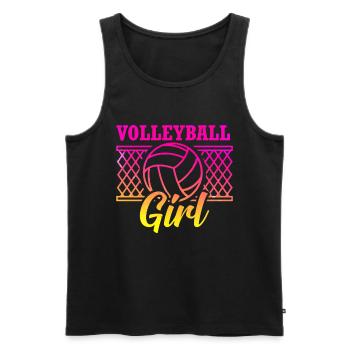 Volleyball Spieler Volleyball Mädchen - Männer Premium Bio Tank Top - Schwarz - Vorne - Michal (187cm)