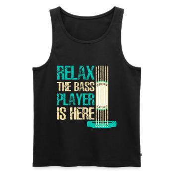Bass Spieler - Männer Premium Bio Tank Top - Schwarz - Vorne - Michal (187cm)