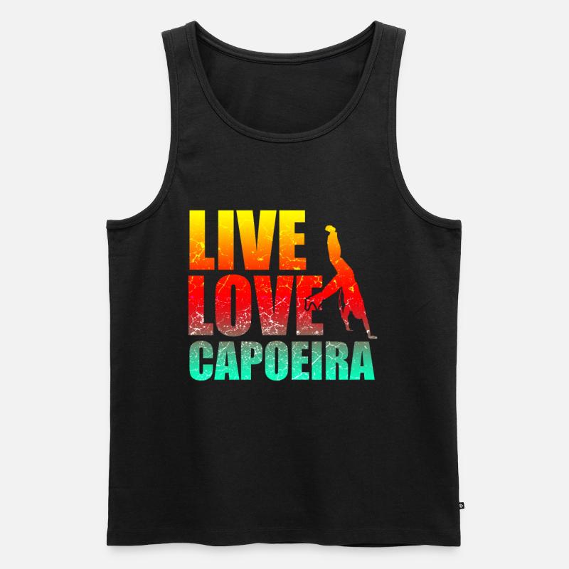 Capoeira - Männer Premium Bio Tank Top - Schwarz