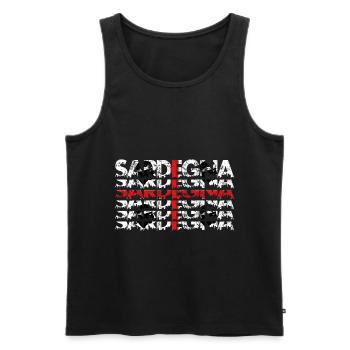 Sardinia Flag The Four Moors Italy - Men's Premium Organic Tank Top - black - Front - AI Model Male 178 light (178cm)
