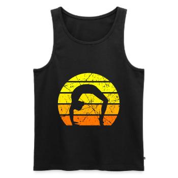 Turnen Turnerin Sport Gymnastik - Männer Premium Bio Tank Top - Schwarz - Vorne - Michal (187cm)