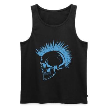 Skull Punks Punk - Men's Premium Organic Tank Top - black - Front - AI Model Male 178 light (178cm)