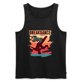 Breakdance Junge Breakdancing Kinder - Männer Premium Bio Tank Top - Schwarz - Vorne - AI Model Male 178 light (178cm)