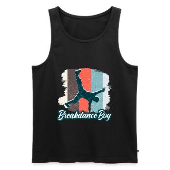 Breakdance Junge Tänzer Breakdancing - Männer Premium Bio Tank Top - Schwarz - Vorne - AI Model Male 178 light (178cm)