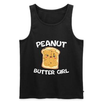 Petit déjeuner amants beurre de cacahuète - Débardeur bio Premium Homme - noir - Devant - AI Model Male 178 light (178cm)