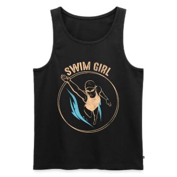 Natation fille natation fille natation - Débardeur bio Premium Homme - noir - Devant - Michal (187cm)