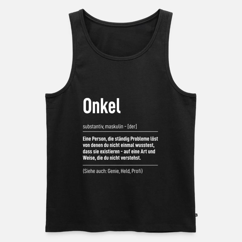 Onkel - Männer Premium Bio Tank Top - Schwarz