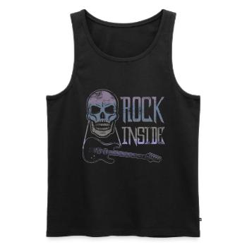 Rock & Roll Gitarre Rock and Roll - Männer Premium Bio Tank Top - Schwarz - Vorne - AI Model Male 178 light (178cm)