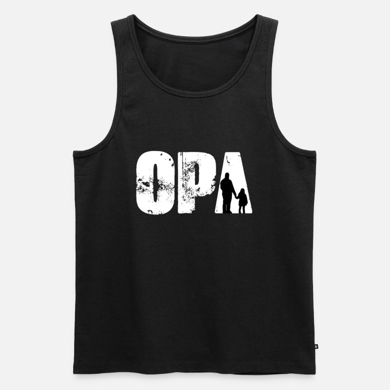 Opa - Männer Premium Bio Tank Top - Schwarz