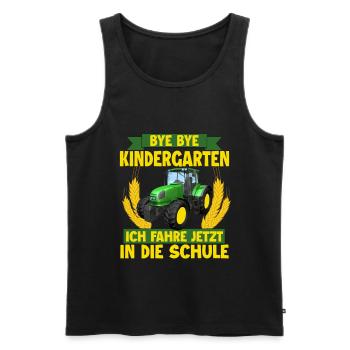 Schüler - Männer Premium Bio Tank Top - Schwarz - Vorne - AI Model Male 178 light (178cm)