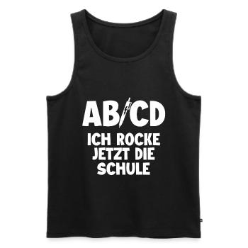 Einschulung Schulanfang - Männer Premium Bio Tank Top - Schwarz - Vorne - AI Model Male 178 light (178cm)