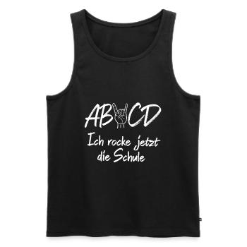 Einschulung Schulanfang - Männer Premium Bio Tank Top - Schwarz - Vorne - AI Model Male 178 light (178cm)