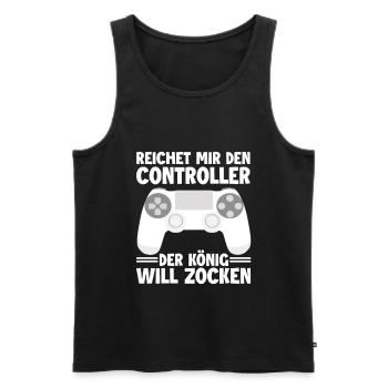 Gamer - Männer Premium Bio Tank Top - Schwarz - Vorne - Michal (187cm)