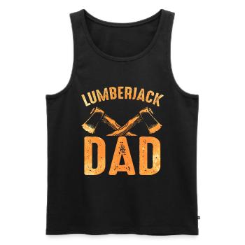 Lumberjack woodworker woodcutter father - Men's Premium Organic Tank Top - black - Front - Michal (187cm)