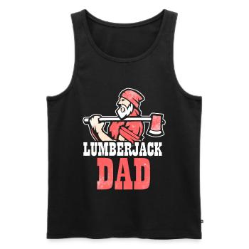 Lumberjack Bois de bois buchesteurs père - Débardeur bio Premium Homme - noir - Devant - Michal (187cm)