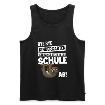 Schulanfang - Männer Premium Bio Tank Top - Schwarz - Vorne - Michal (187cm)